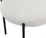 Beacon Boucle Fabric Upholstered Dining Chair in Cream, Set of 2 - 880Cream-C