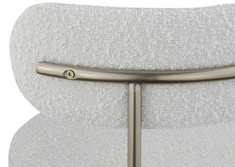 Beacon Boucle Fabric Upholstered Dining Chair in Cream, Set of 2 - 887Cream-C