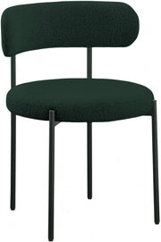 Beacon Boucle Fabric Upholstered Dining Chair in Green, Set of 2 - 880Green-C