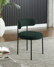 Beacon Boucle Fabric Upholstered Dining Chair in Green, Set of 2 - 880Green-C