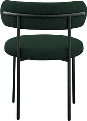 Beacon Boucle Fabric Upholstered Dining Chair in Green, Set of 2 - 880Green-C