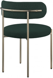Beacon Boucle Fabric Upholstered Dining Chair in Green, Set of 2 - 887Green-C