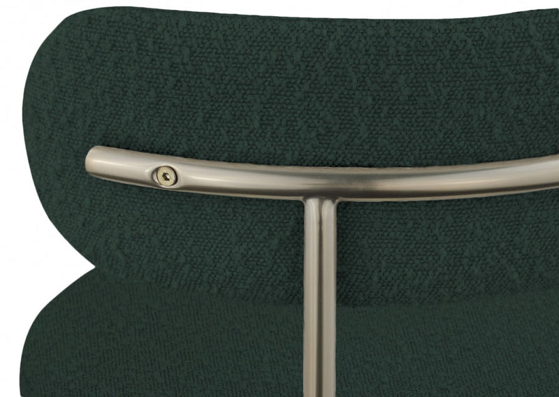 Beacon Boucle Fabric Upholstered Dining Chair in Green, Set of 2 - 887Green-C