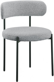 Beacon Boucle Fabric Upholstered Dining Chair in Grey, Set of 2 - 880Grey-C