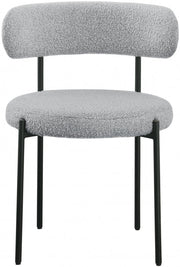 Beacon Boucle Fabric Upholstered Dining Chair in Grey, Set of 2 - 880Grey-C