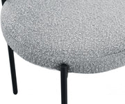Beacon Boucle Fabric Upholstered Dining Chair in Grey, Set of 2 - 880Grey-C
