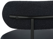Beacon Cream Vegan Leather And Boucle Fabric Upholstered Dining Chair in Black, Set of 2 - 881Black-C