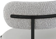 Beacon Cream Vegan Leather And Boucle Fabric Upholstered Dining Chair in Taupe, Set of 2 - 881Taupe-C