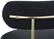 Beacon Vegan Leather And Boucle Fabric Upholstered Dining Chair in Black, Set of 2 - 886Black-C