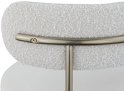 Beacon Vegan Leather And Boucle Fabric Upholstered Dining Chair in Cream, Set of 2 - 886Cream-C