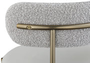 Beacon Vegan Leather And Boucle Fabric Upholstered Dining Chair in Taupe, Set of 2 - 886Taupe-C
