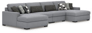 Bealton Salt and Pepper 4-Piece Sectional with Double Chaise - 61305S9