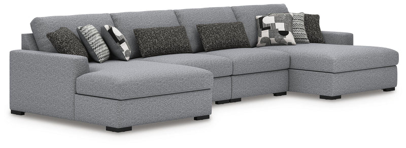 Bealton Salt and Pepper 4-Piece Sectional with Double Chaise - 61305S9