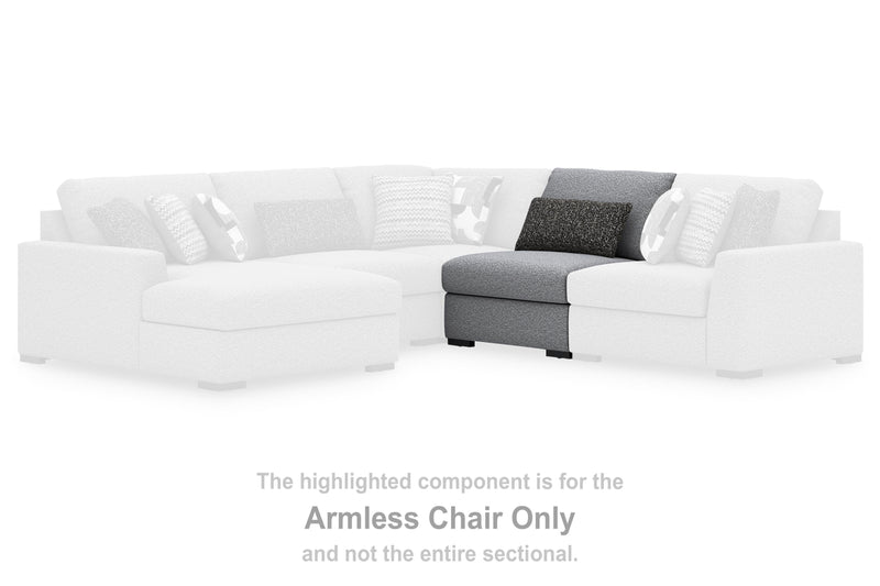 Bealton Salt and Pepper Armless Chair - 6130546