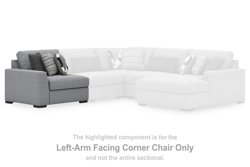 Bealton Salt and Pepper Left-Arm Facing Corner Chair - 6130564