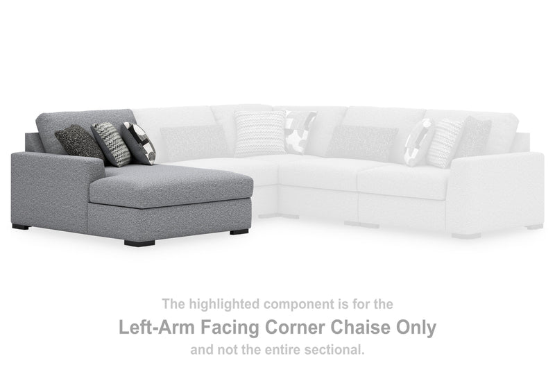 Bealton Salt and Pepper Left-Arm Facing Corner Chaise - 6130516