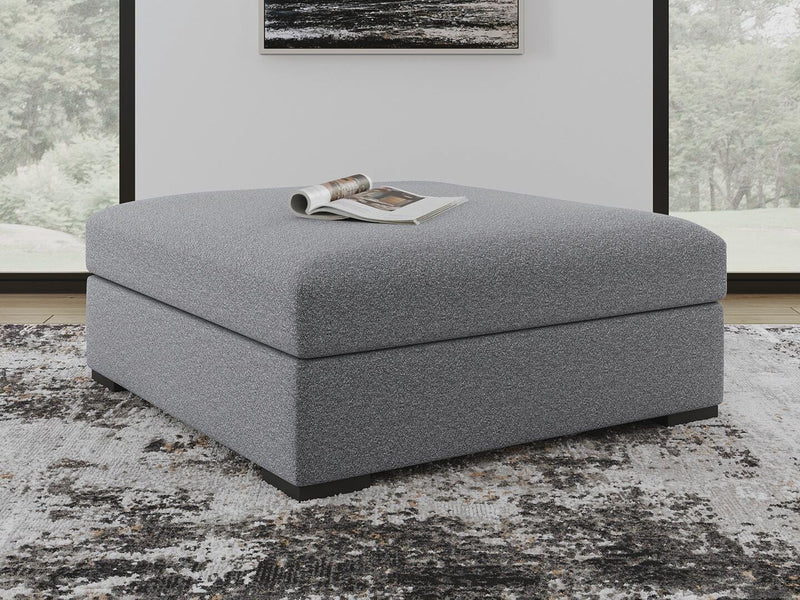 Bealton Salt and Pepper Oversized Accent Ottoman - 6130508