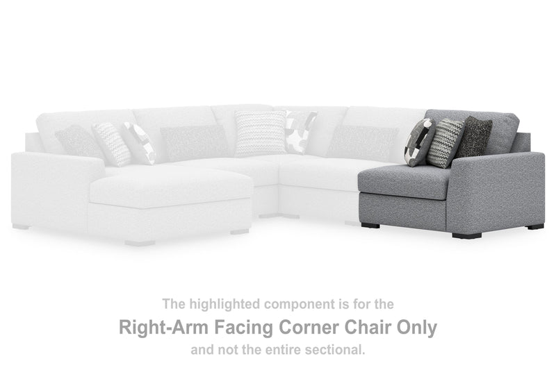 Bealton Salt and Pepper Right-Arm Facing Corner Chair - 6130565