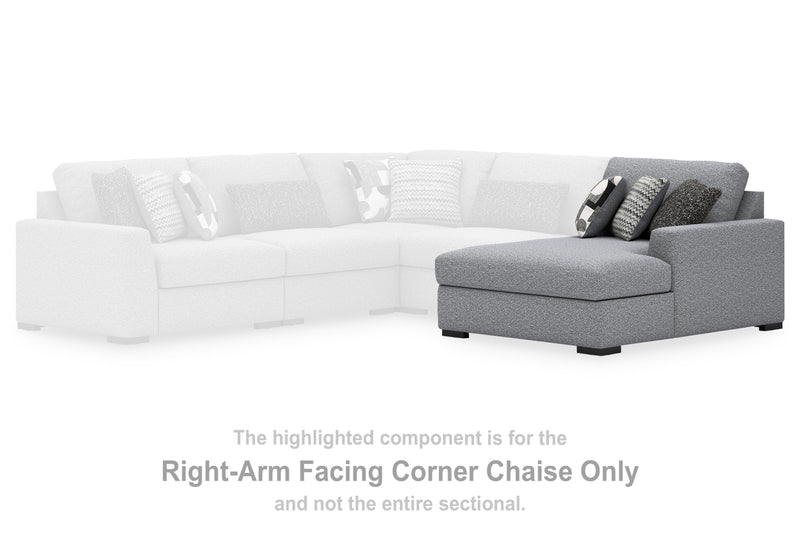 Bealton Salt and Pepper Right-Arm Facing Corner Chaise - 6130517
