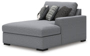 Bealton Salt and Pepper Right-Arm Facing Corner Chaise - 6130517