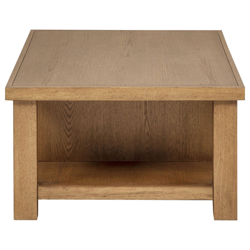 Beasley 2-Drawer Wood Coffee Table Golden Oak - 723328