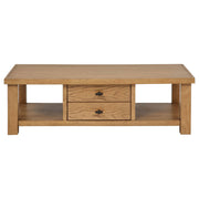 Beasley 2-Drawer Wood Coffee Table Golden Oak - 723328