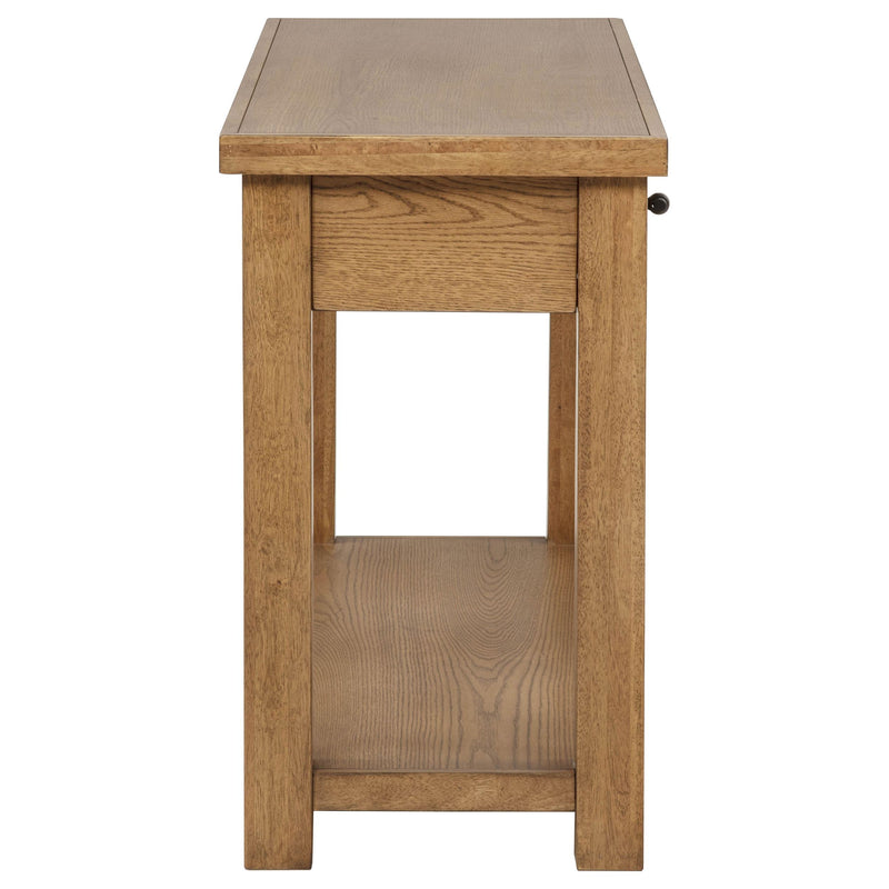 Beasley 2-Drawer Wood Console Table Golden Oak - 723329