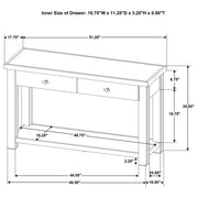 Beasley 2-Drawer Wood Console Table Golden Oak - 723329