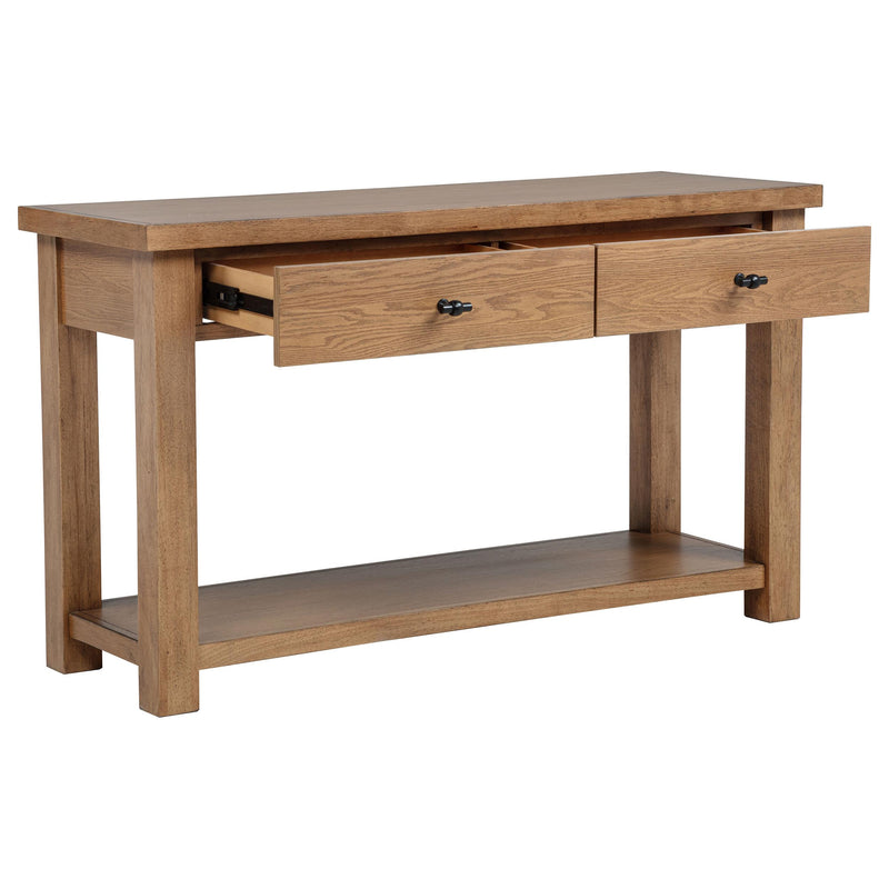 Beasley 2-Drawer Wood Console Table Golden Oak - 723329