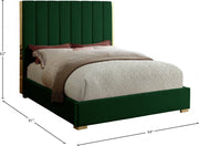 Becca Velvet Full Bed Green - BeccaGreen-F
