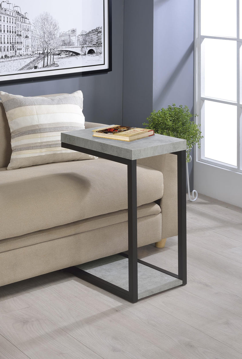 Beck Engineered Wood C-Shape Sofa Side Table Cement - 902933