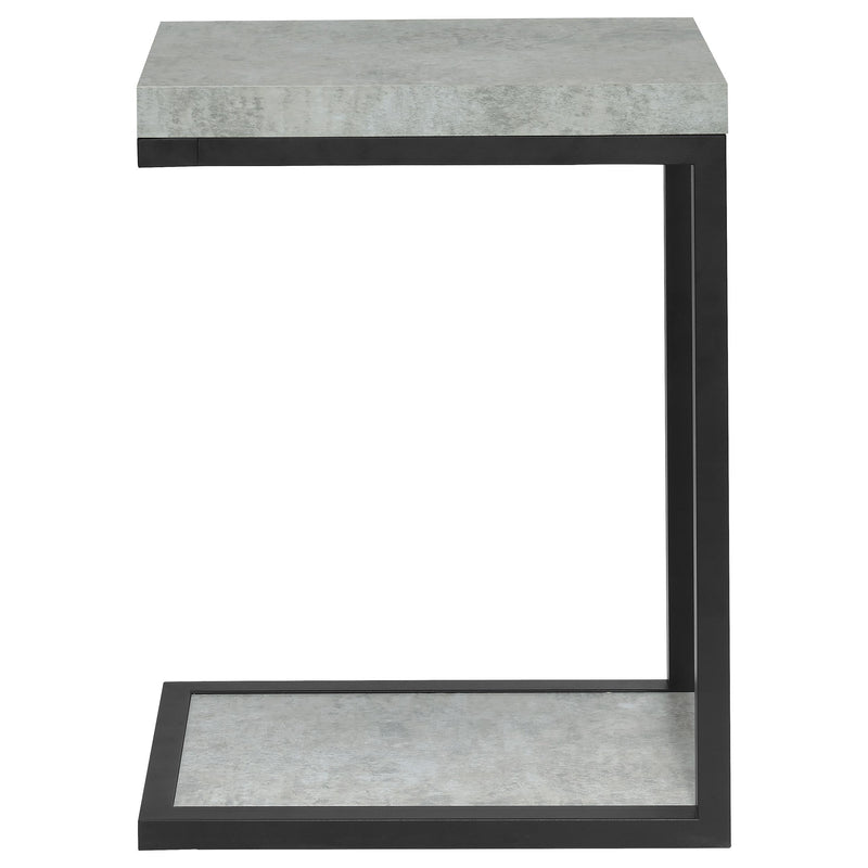 Beck Engineered Wood C-Shape Sofa Side Table Cement - 902933