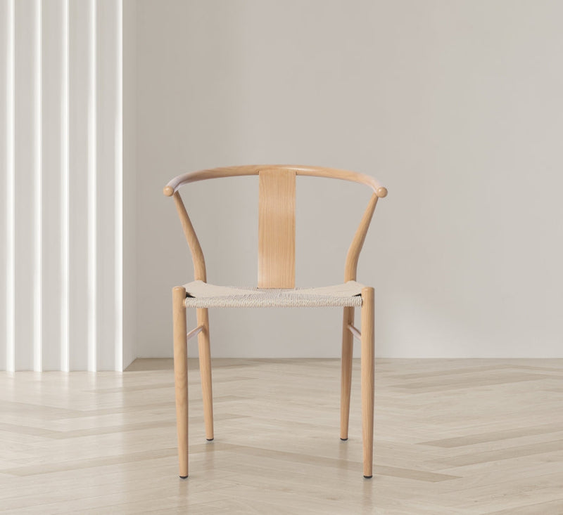 Beck Hand Woven Rope Dining Chair in Natural, Set of 2 - 893Oak-C