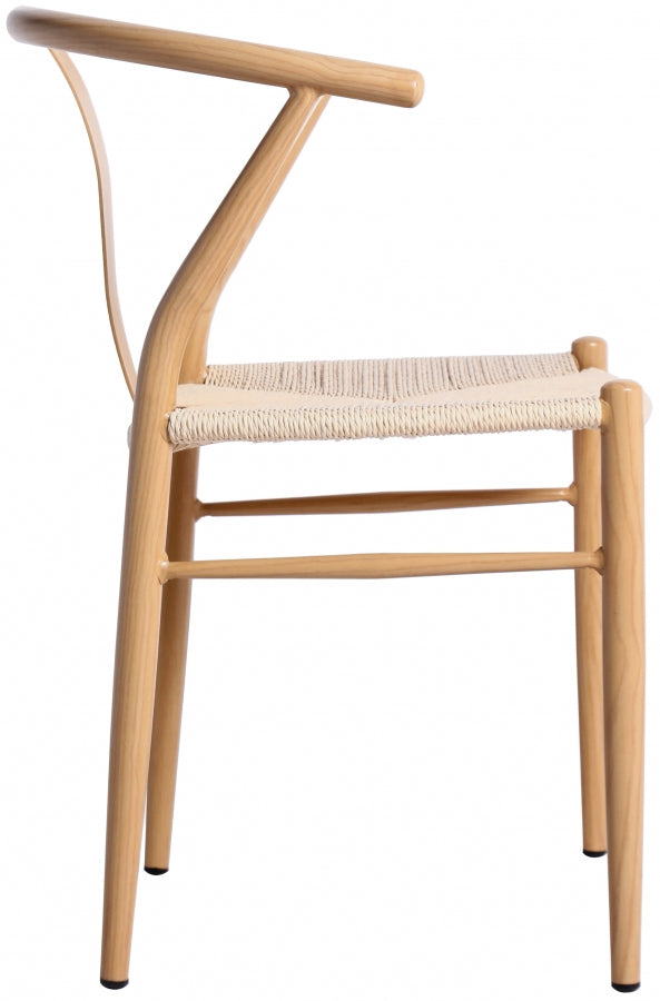 Beck Hand Woven Rope Dining Chair in Natural, Set of 2 - 893Oak-C
