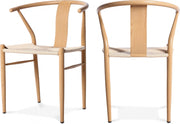 Beck Hand Woven Rope Dining Chair in Natural, Set of 2 - 893Oak-C