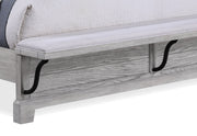 Beckett Rustic Gray Queen Footboard Bench Panel Bed - Gate FurnitureQueen Bed