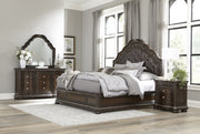 Beddington Dark Cherry Upholstered Panel Bedroom Set - Gate FurnitureBedroom Set