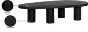 Beekman Oak Wood Coffee Table in Black - 291Black-C
