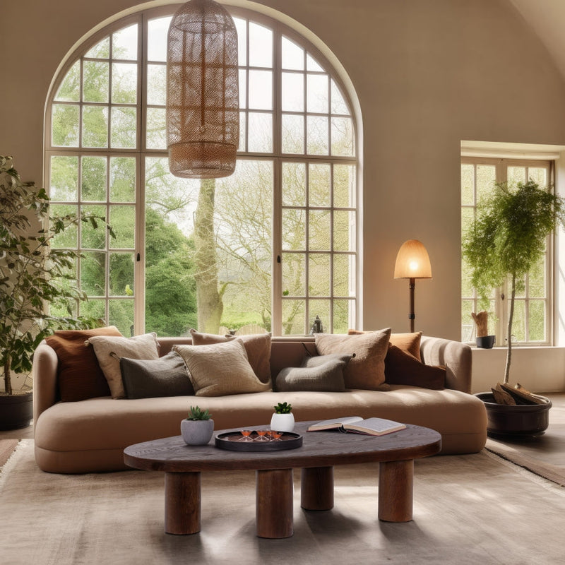 Beekman Oak Wood Coffee Table in Brown - 291Brown-C