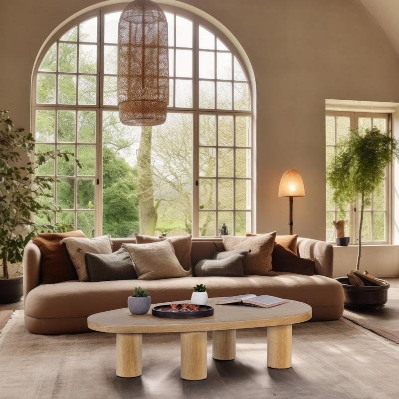 Beekman Oak Wood Coffee Table in Natural - 291Oak-C