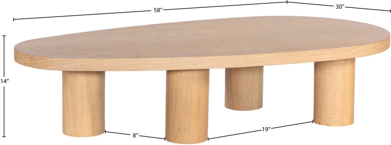 Beekman Oak Wood Coffee Table in Natural - 291Oak-C