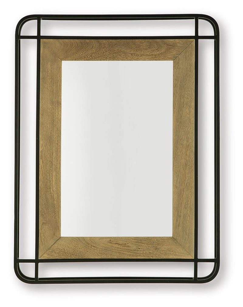 Beelman Black/Brown Accent Mirror - A8010409