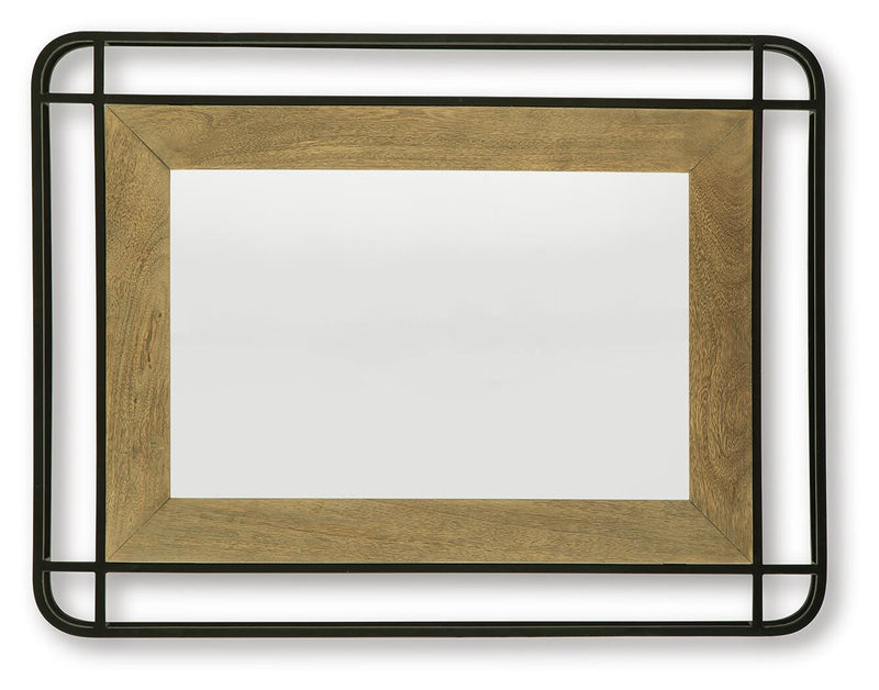 Beelman Black/Brown Accent Mirror - A8010409