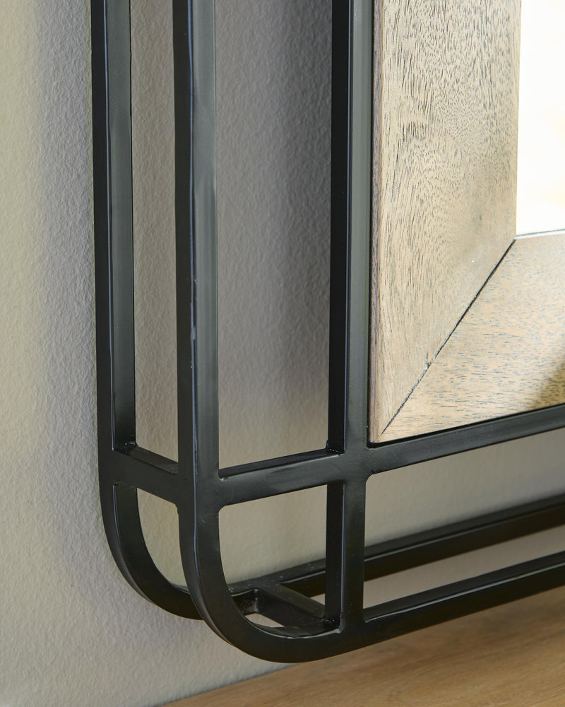 Beelman Black/Brown Accent Mirror - A8010409