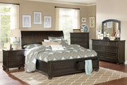Begonia Grayish Brown Sleigh Storage Platform Bedroom Set - Gate FurnitureBedroom Set