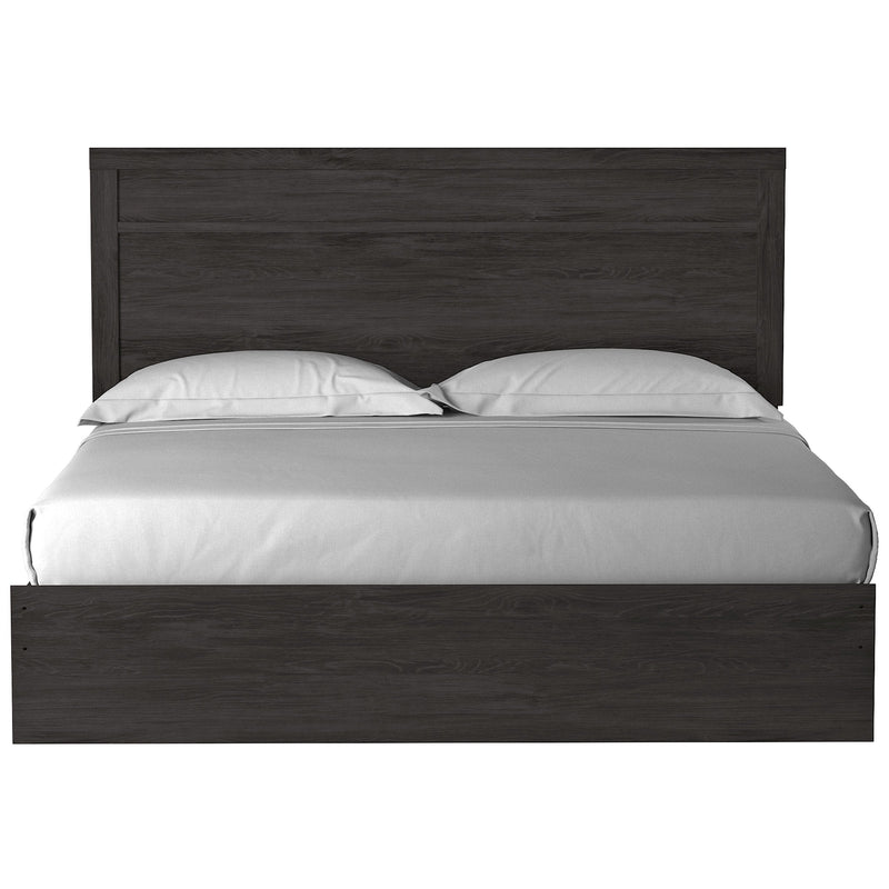 Belachime Black King Panel Bed - Gate FurnitureKing Bed