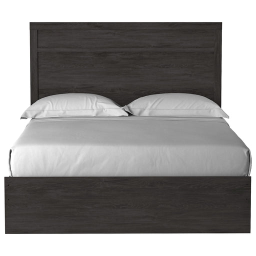 Belachime Black Queen Panel Bed - Gate FurnitureQueen Bed