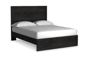Belachime Charcoal Queen Panel Bed - Gate FurnitureQueen Bed