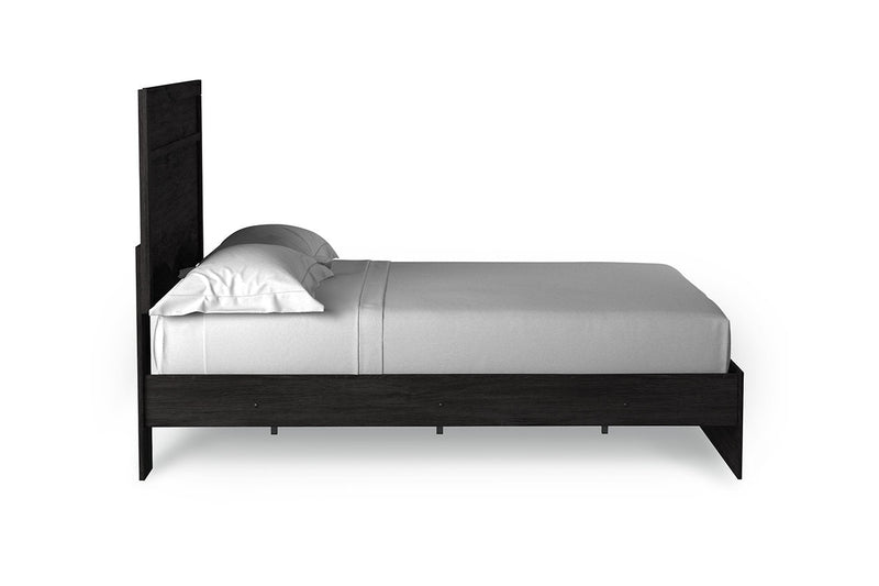 Belachime Charcoal Queen Panel Bed - Gate FurnitureQueen Bed