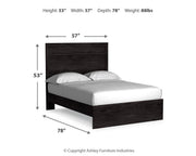 Belachime Full Panel Bed, Dresser, Chest and 2 Nightstands - B2589B19